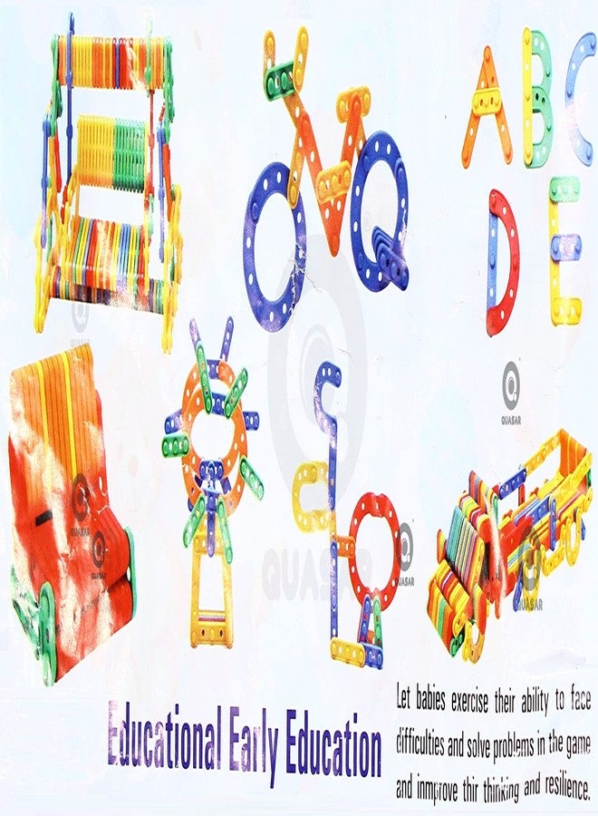 Quasar DIY Smart Assembly UC Building Block Game Colorful Educational Interlocking Creative Non Toxic for 3-8 Years Old Kids Boys Girls 90+ - Multicolor - Image 3